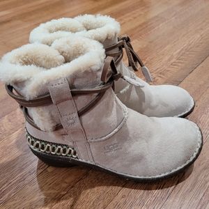 Ugg suede shearling embroidery boots 5178